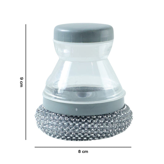 soap filled dish brush